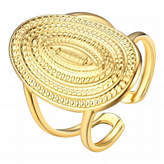 18K gold plated Stainless steel finger ring, Intensity - The Best Accessory