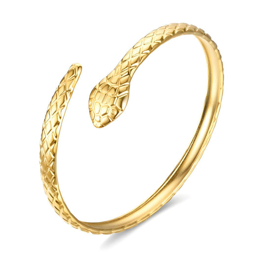 18K gold plated Stainless steel  Snake bracelet, Intensity - The Best Accessory
