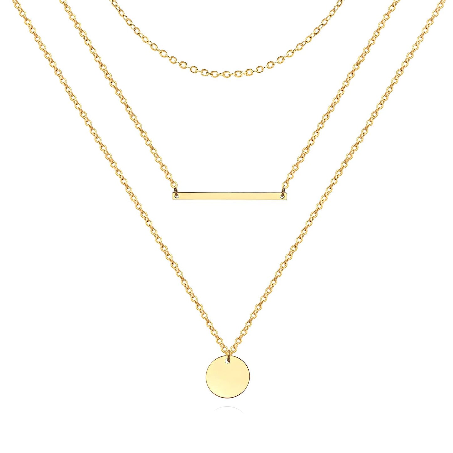 18K gold plated Stainless steel necklace, Intensity