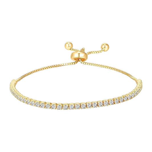 18K gold plated Stainless steel  Tennis bracelet, Intensity - The Best Accessory