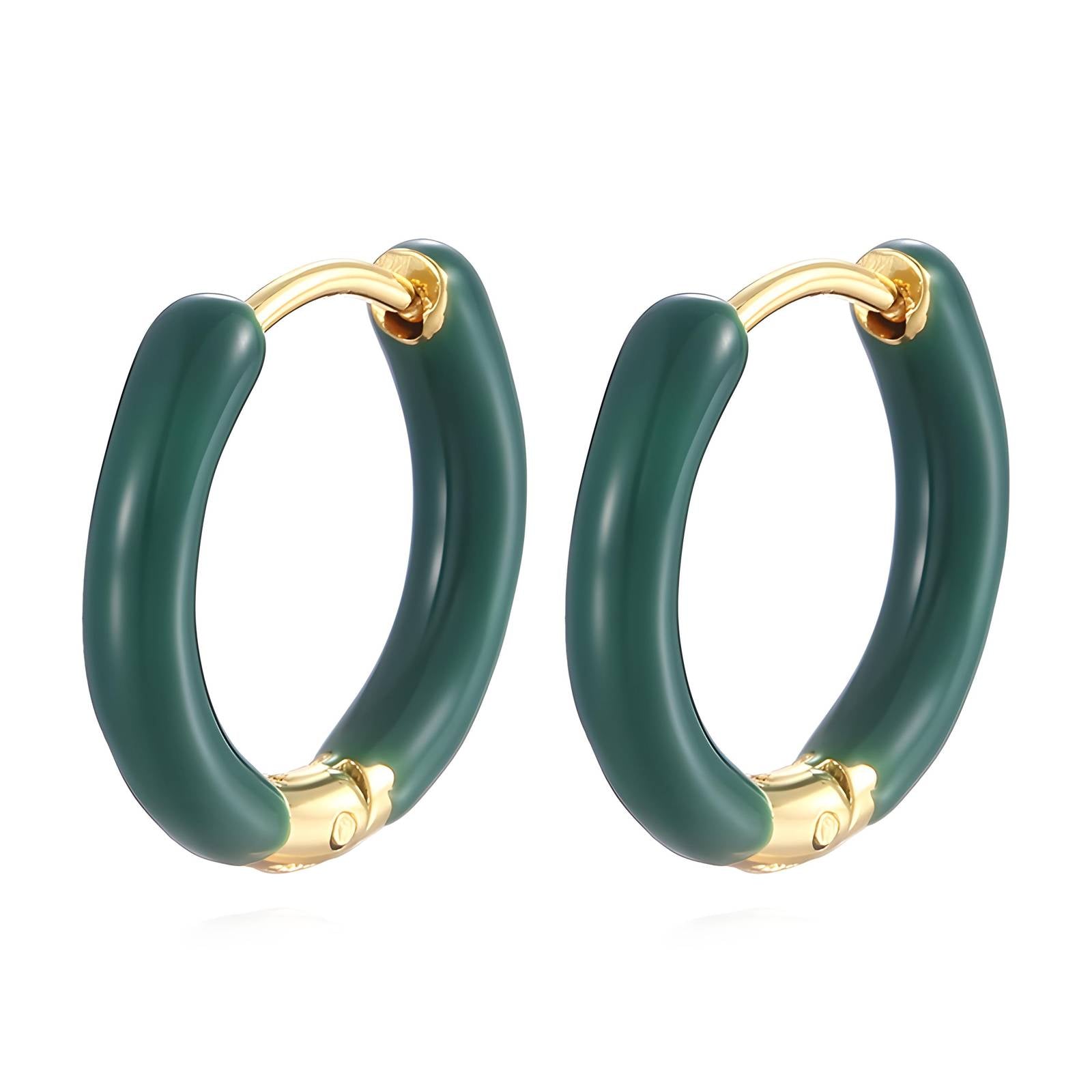 18K Gold Plated Stainless Steel Hoop Earrings, Intensity - The Best Accessory