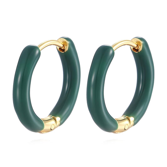 18K Gold Plated Stainless Steel Hoop Earrings, Intensity - The Best Accessory