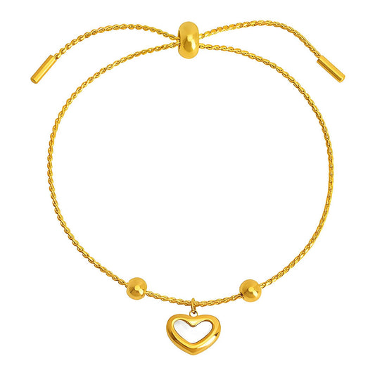 18K gold plated Stainless steel  Heart bracelet, Intensity - The Best Accessory