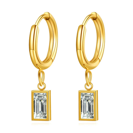 18K Gold Plated Stainless Steel Drop Earrings, Intensity - The Best Accessory