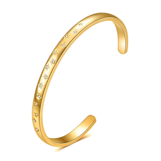 18K gold plated Stainless steel  Star bracelet, Intensity - The Best Accessory