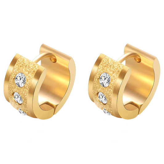 18K Gold Plated Stainless Steel Hoop Earrings, Intensity - The Best Accessory