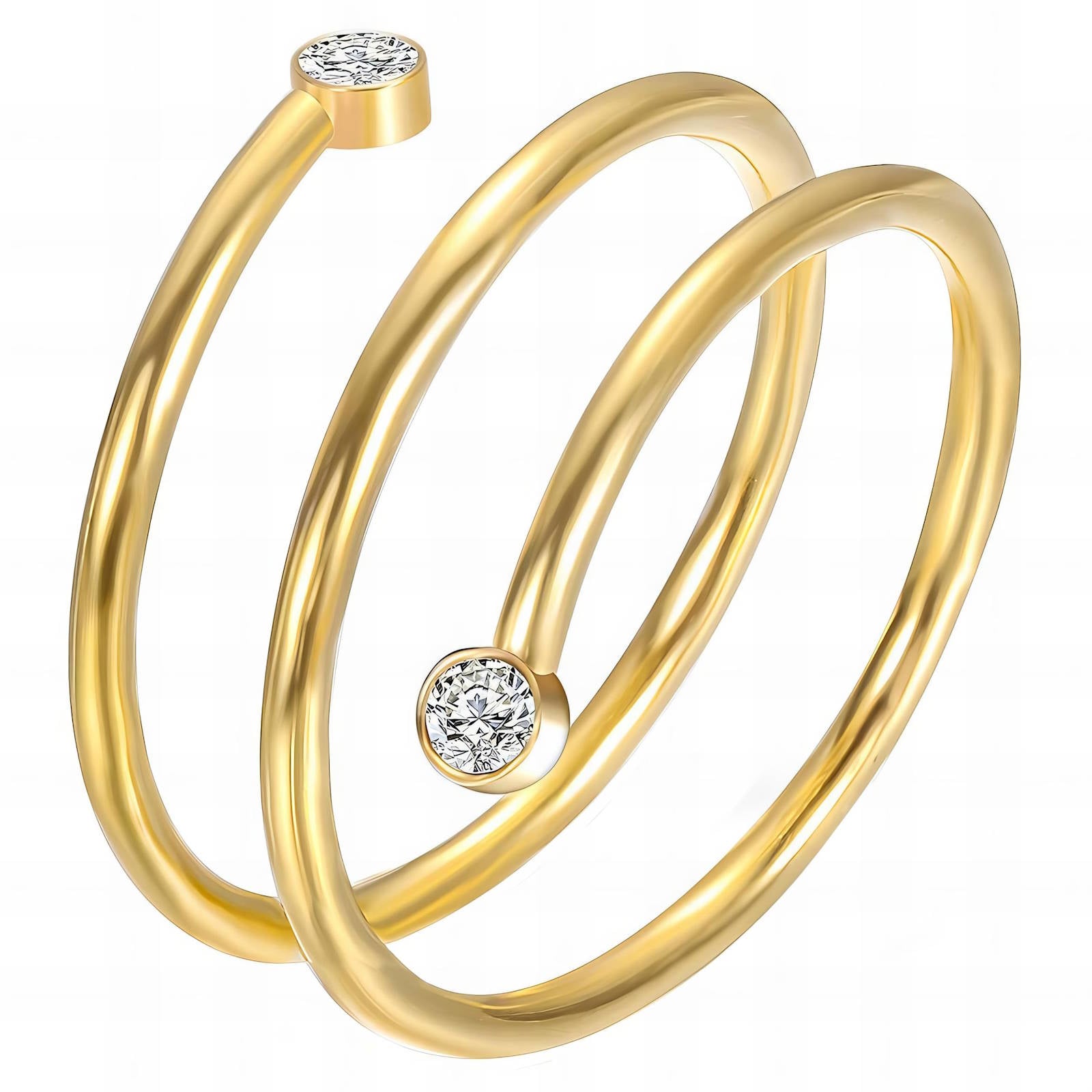 18K gold plated Stainless steel finger ring, Intensity - The Best Accessory