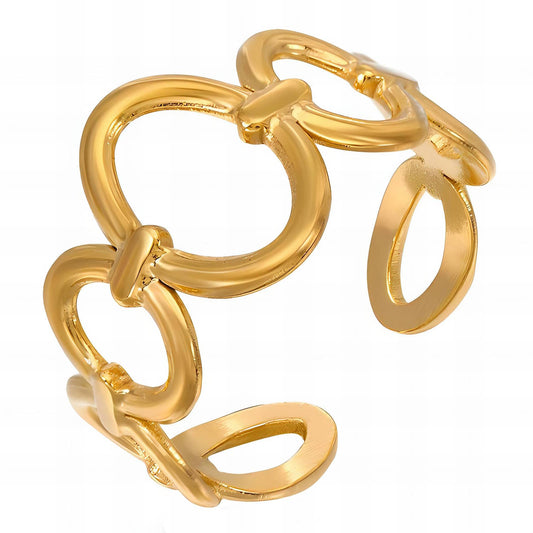 18K gold plated Stainless steel finger ring, Intensity - The Best Accessory