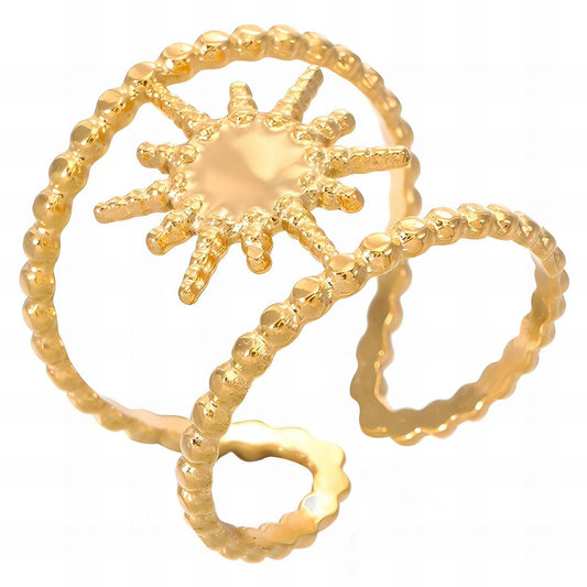 18K gold plated Stainless steel finger ring, Intensity - The Best Accessory