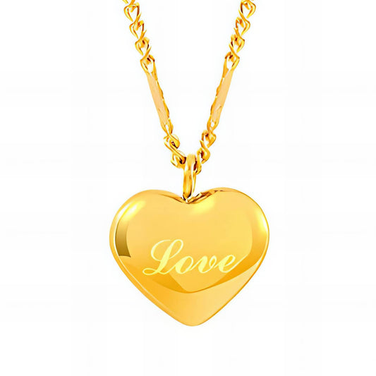 18K gold plated Stainless steel  Heart necklace, Intensity - The Best Accessory