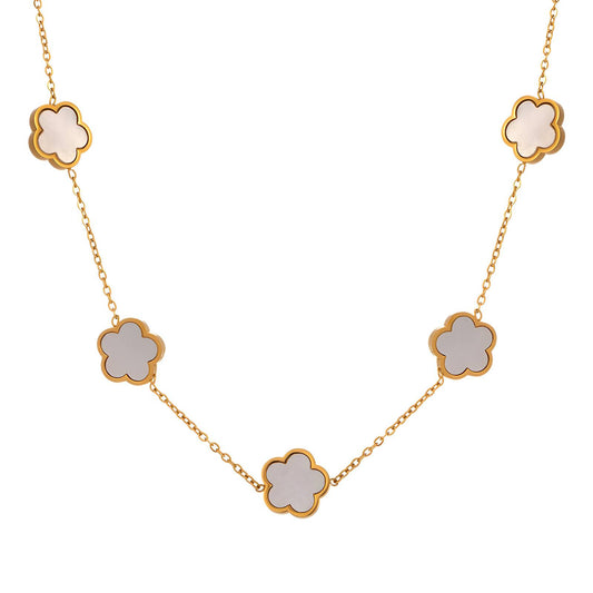 18K gold plated Stainless steel  Flower Meadow necklace, Intensity - The Best Accessory