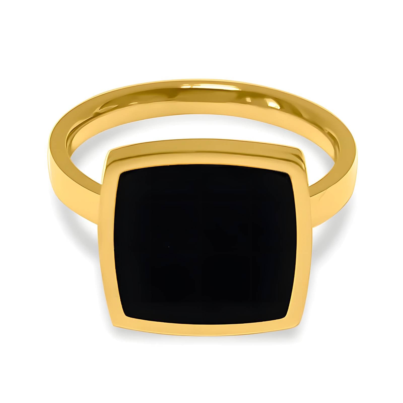 18K gold plated Stainless steel finger ring, Intensity - The Best Accessory
