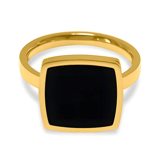 18K gold plated Stainless steel finger ring, Intensity - The Best Accessory
