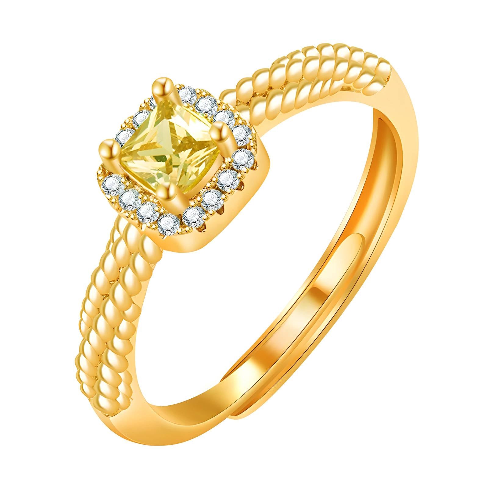18K gold plated Stainless steel finger ring, Intensity - The Best Accessory