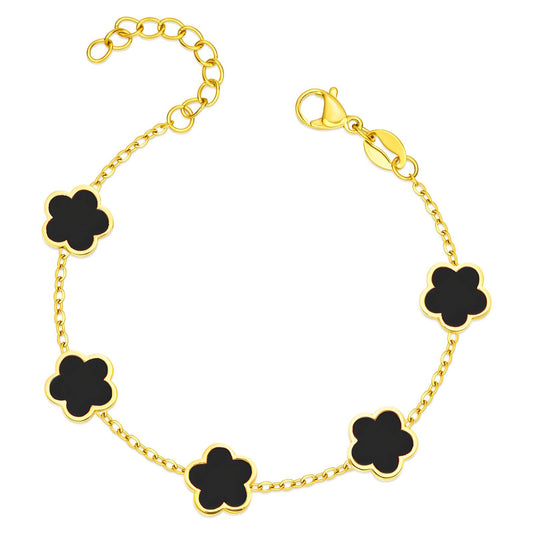 18K gold plated Stainless steel  Flower Meadow bracelet, Intensity - The Best Accessory