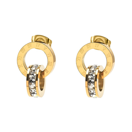18K Gold Plated Stainless Steel Drop Earrings, Intensity - The Best Accessory