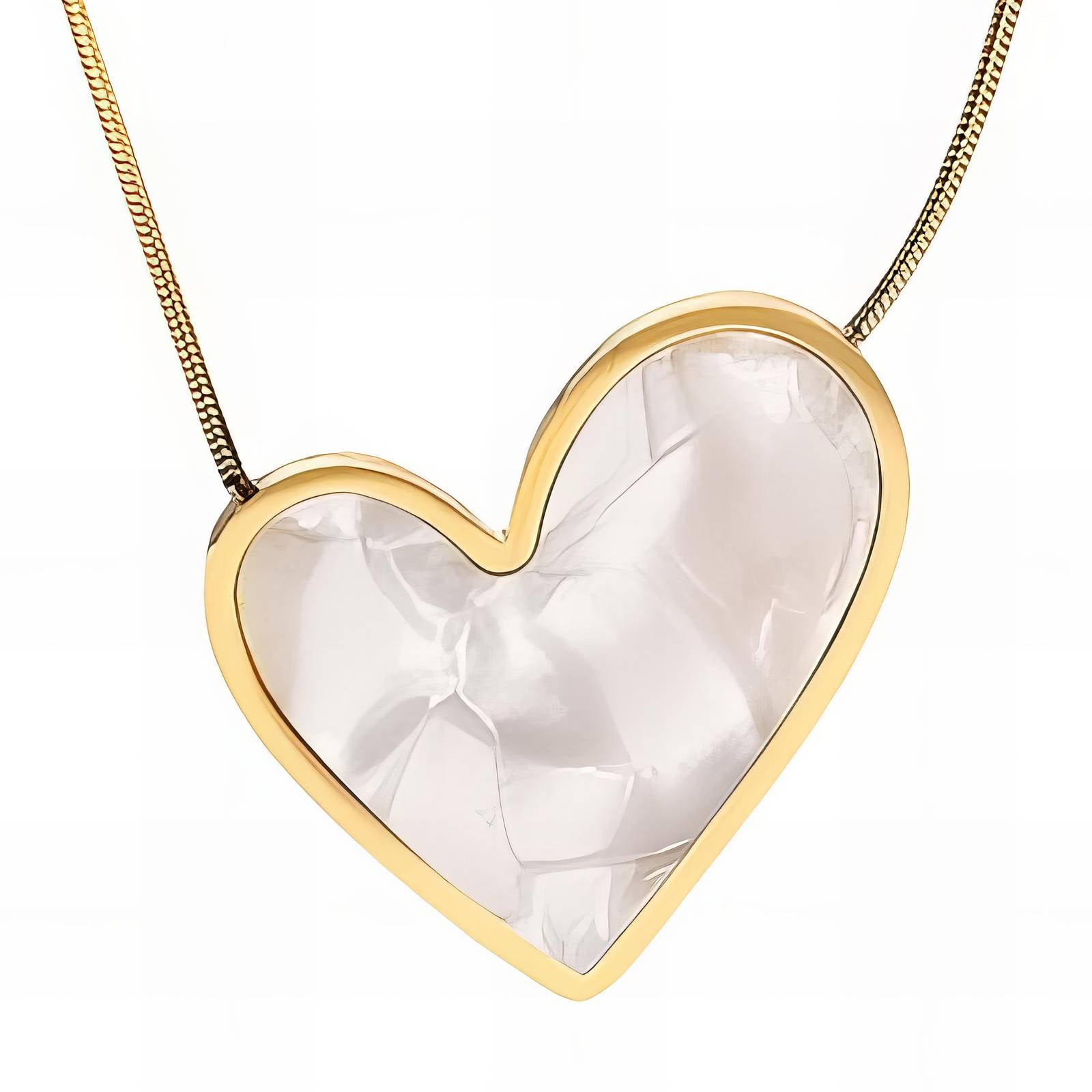 18K gold plated Stainless steel  Heart necklace, Intensity - The Best Accessory
