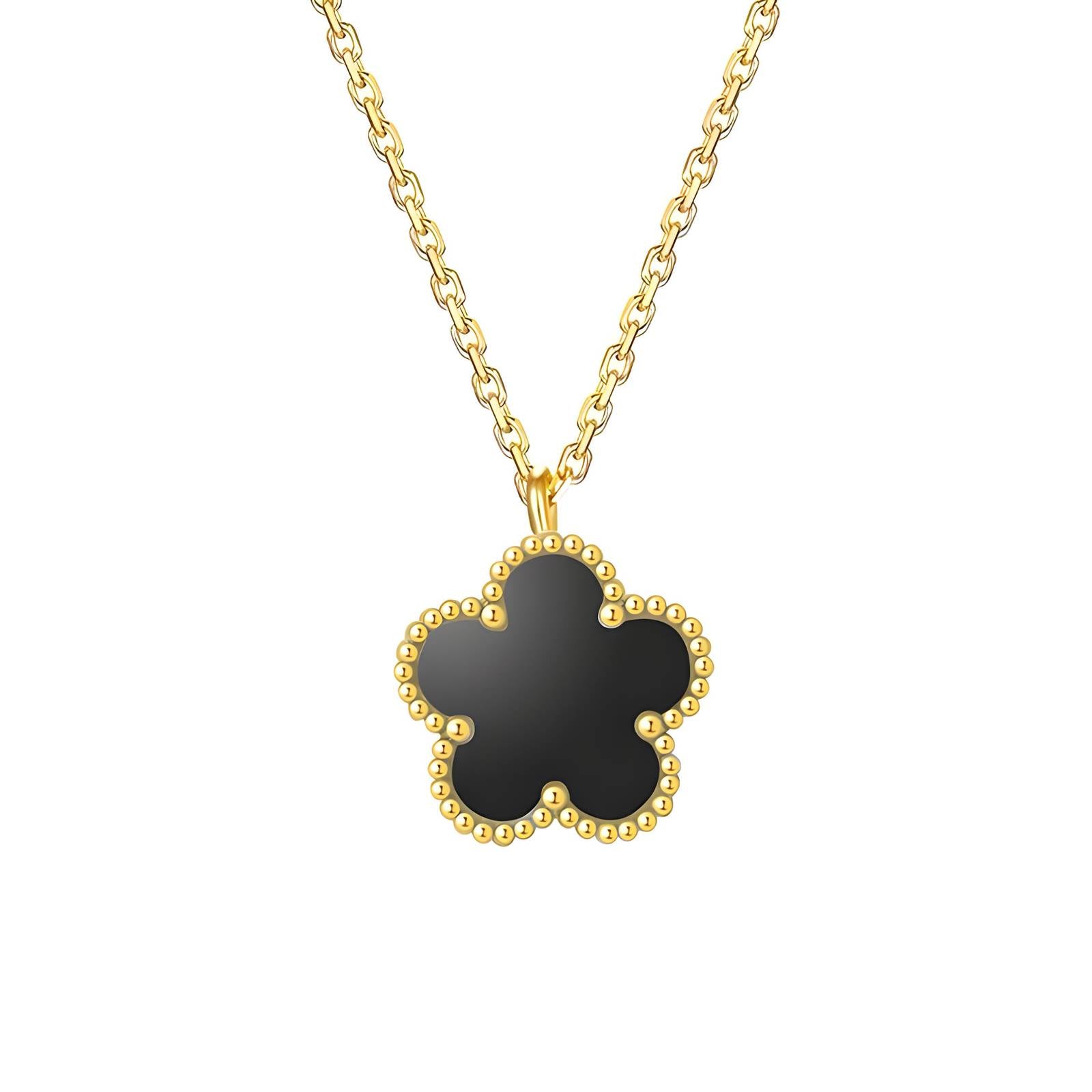 18K gold plated Stainless steel  Flower necklace, Intensity - The Best Accessory