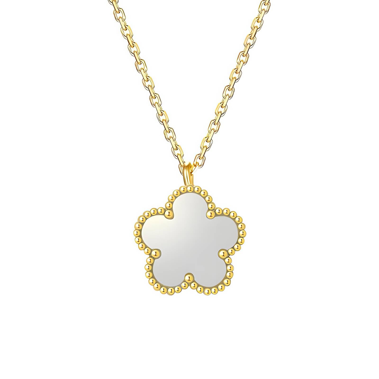 18K gold plated Stainless steel  Flower necklace, Intensity - The Best Accessory