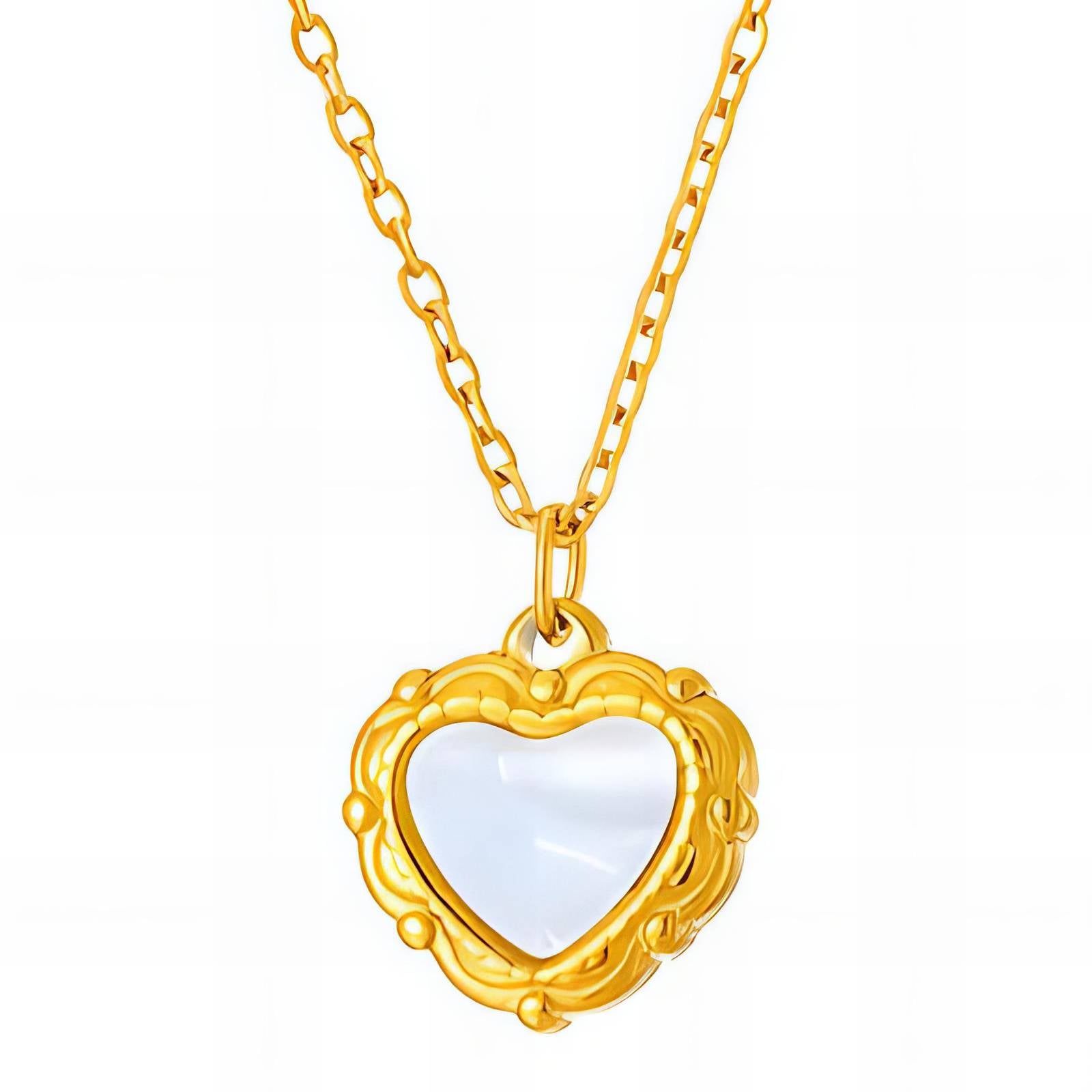 18K gold plated Stainless steel  Hearts necklace, Intensity - The Best Accessory