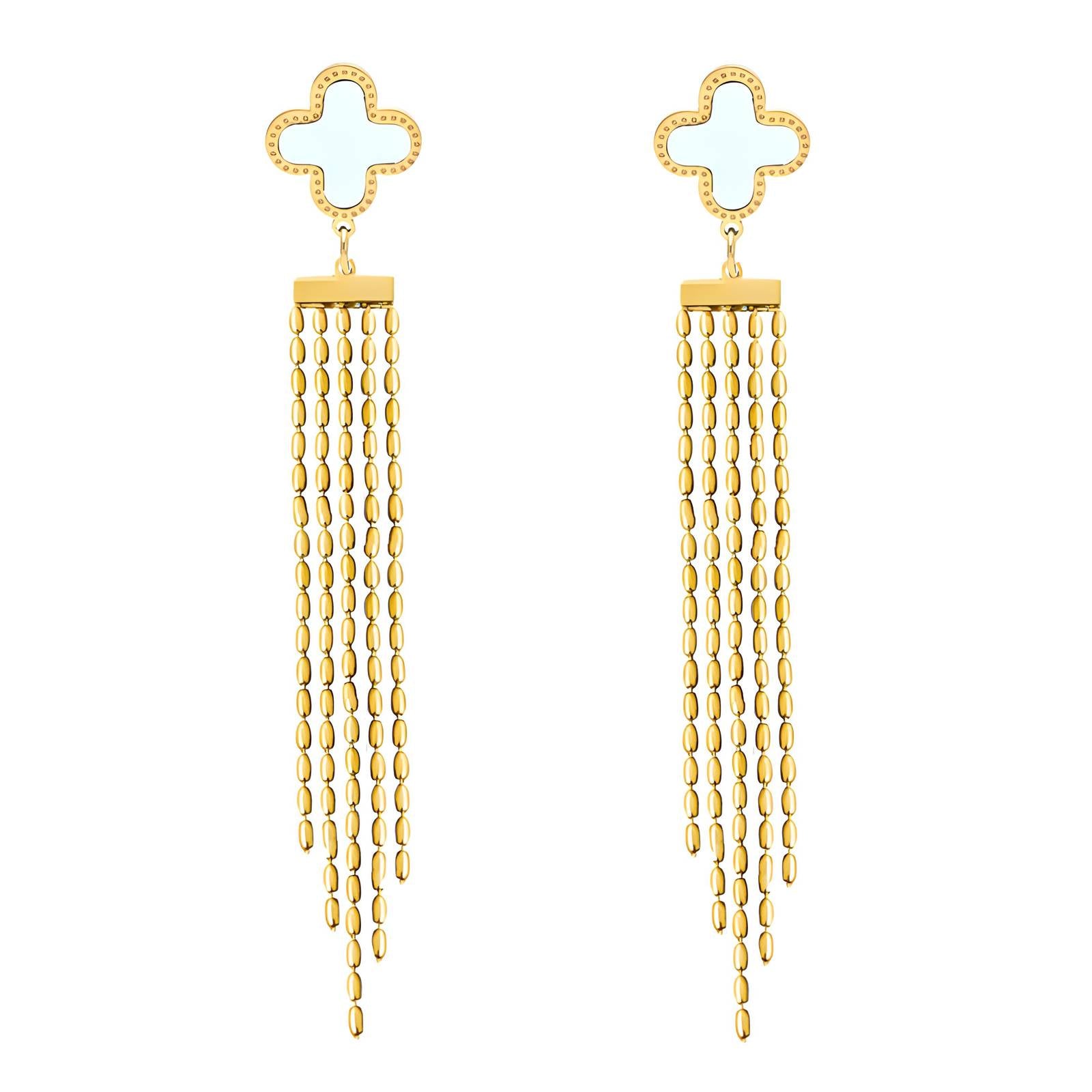 18K Gold Plated Stainless Steel Drop Earrings, Intensity - The Best Accessory