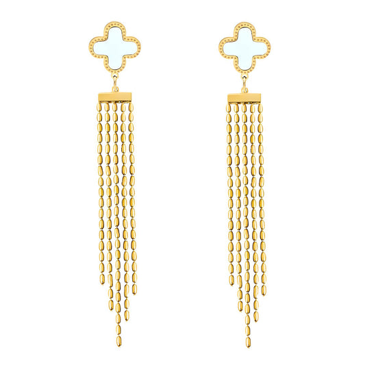 18K Gold Plated Stainless Steel Drop Earrings, Intensity - The Best Accessory