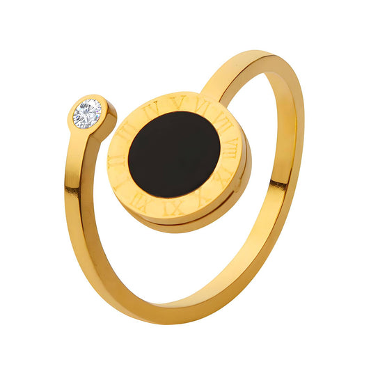 18K gold plated Stainless steel finger ring, Intensity - The Best Accessory