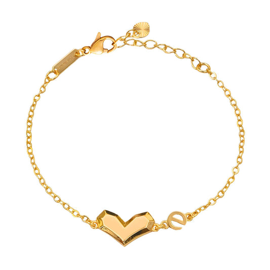 18K gold plated Stainless steel  Hearts bracelet, Intensity - The Best Accessory