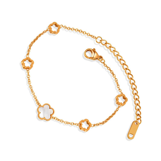 18K gold plated Stainless steel  Flower Meadow bracelet, Intensity - The Best Accessory