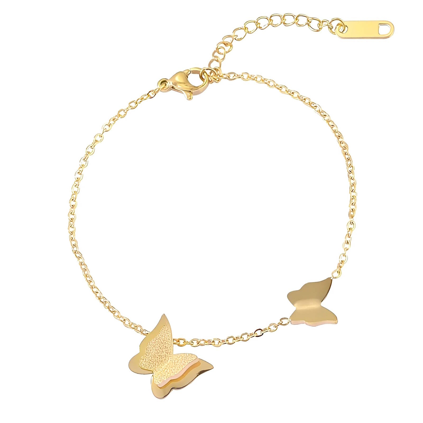 18K gold plated Stainless steel  Butterflies bracelet, Intensity - The Best Accessory