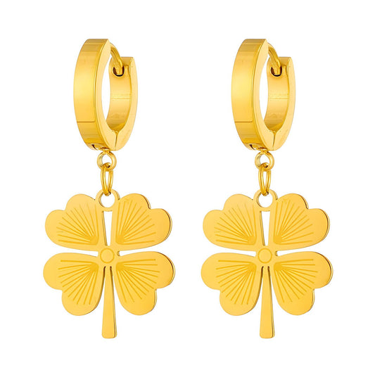 18K Gold Plated Stainless Steel Drop Earrings, Intensity - The Best Accessory