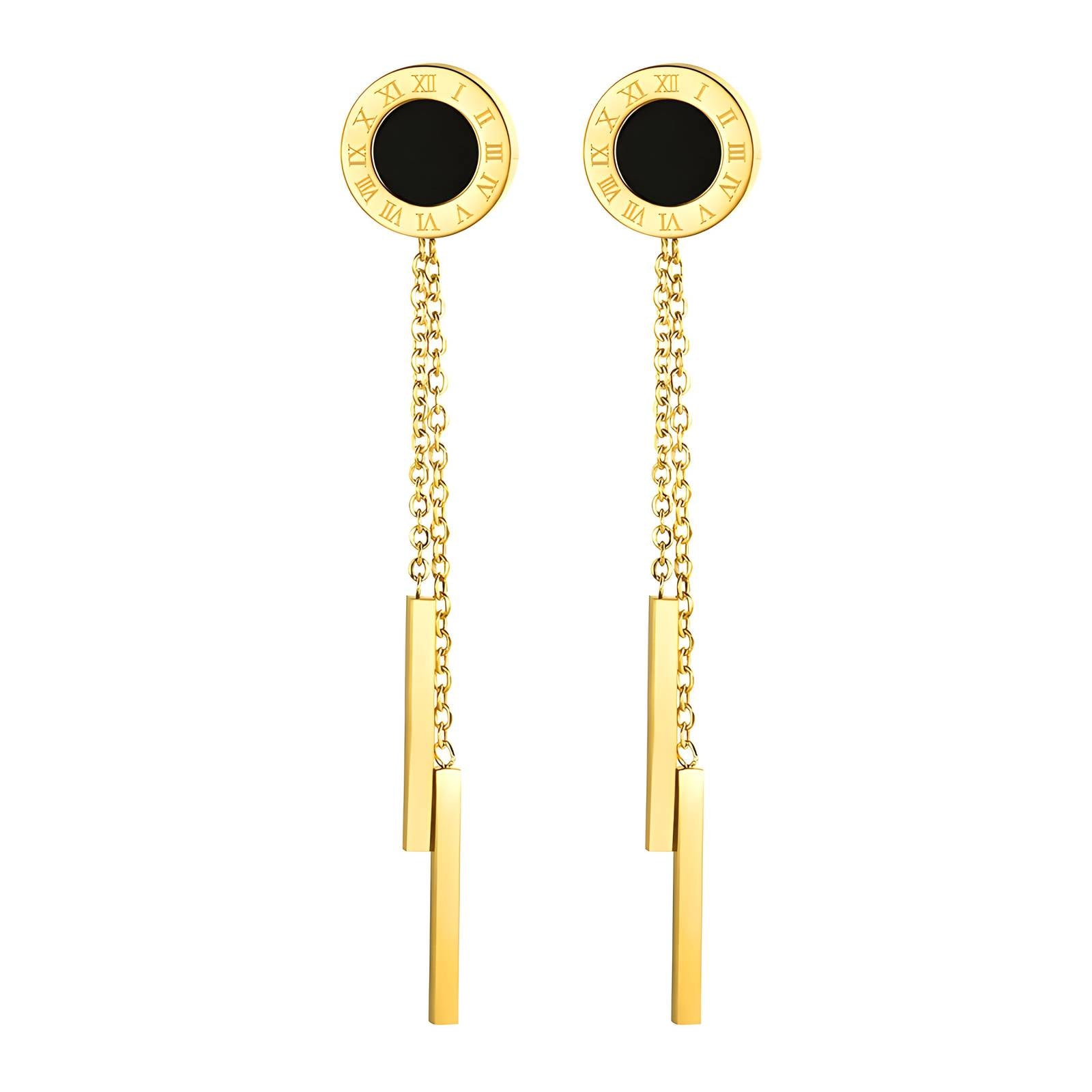 18K Gold Plated Stainless Steel Drop Earrings, Intensity - The Best Accessory