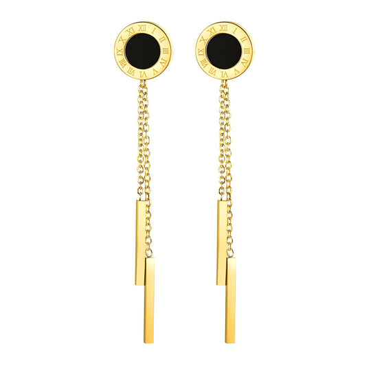 18K Gold Plated Stainless Steel Drop Earrings, Intensity - The Best Accessory