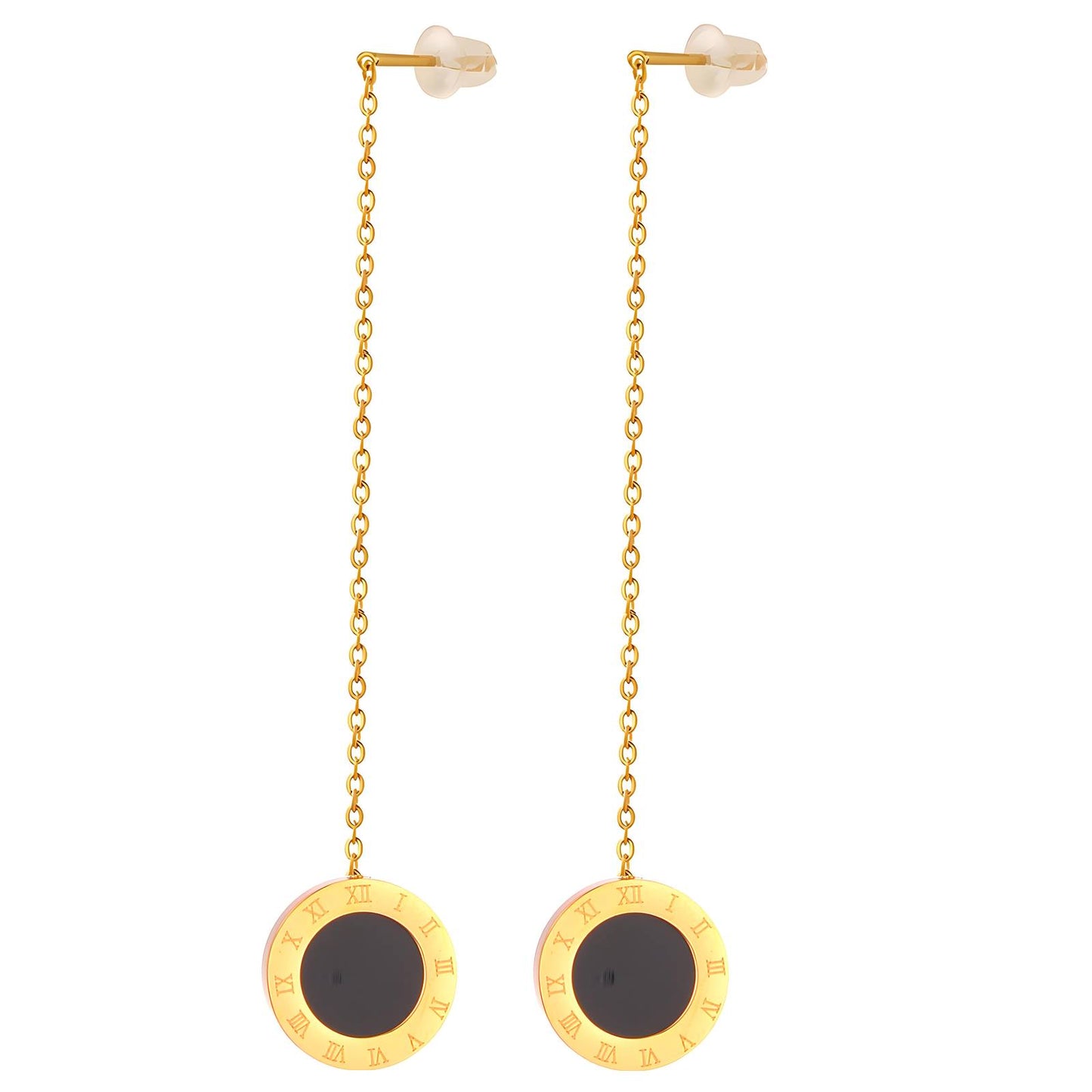 18K Gold Plated Stainless Steel Drop Earrings, Intensity