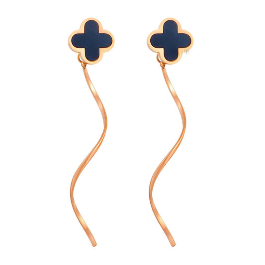 18K Gold Plated Stainless Steel Drop Earrings, Intensity - The Best Accessory