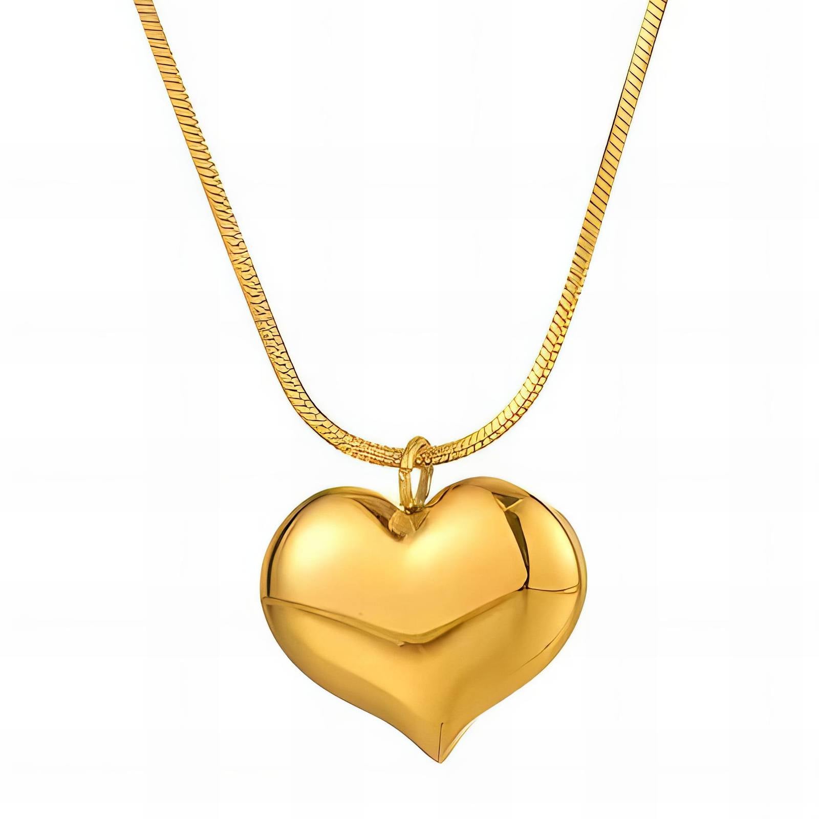 18K gold plated Stainless steel  Hearts necklace, Intensity - The Best Accessory