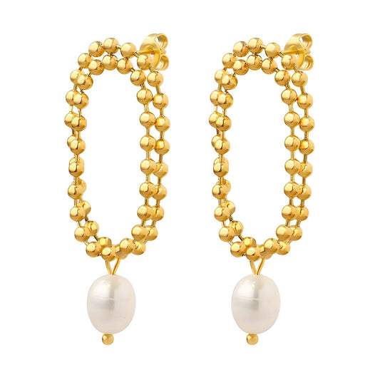 18K Gold Plated Stainless Steel Drop Earrings, Intensity - The Best Accessory