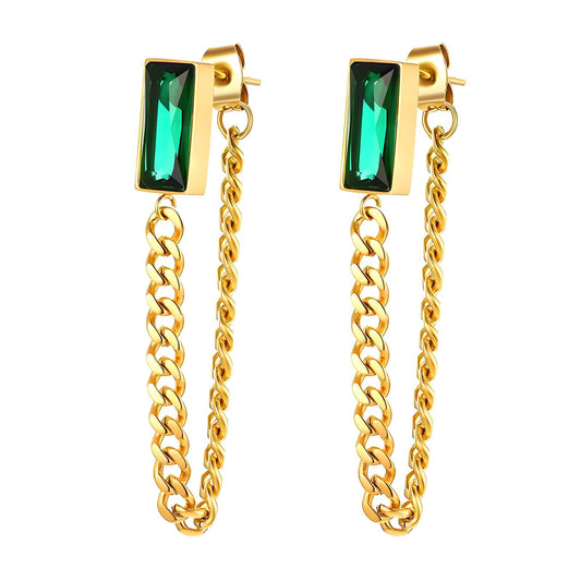 18K Gold Plated Stainless Steel Drop Earrings, Intensity - The Best Accessory