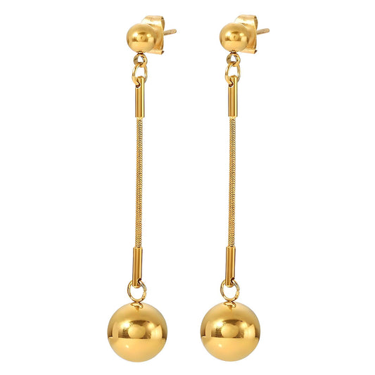 18K Gold Plated Stainless Steel Drop Earrings, Intensity - The Best Accessory