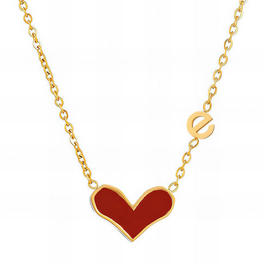 18K gold plated Stainless steel  Heart necklace, Intensity - The Best Accessory