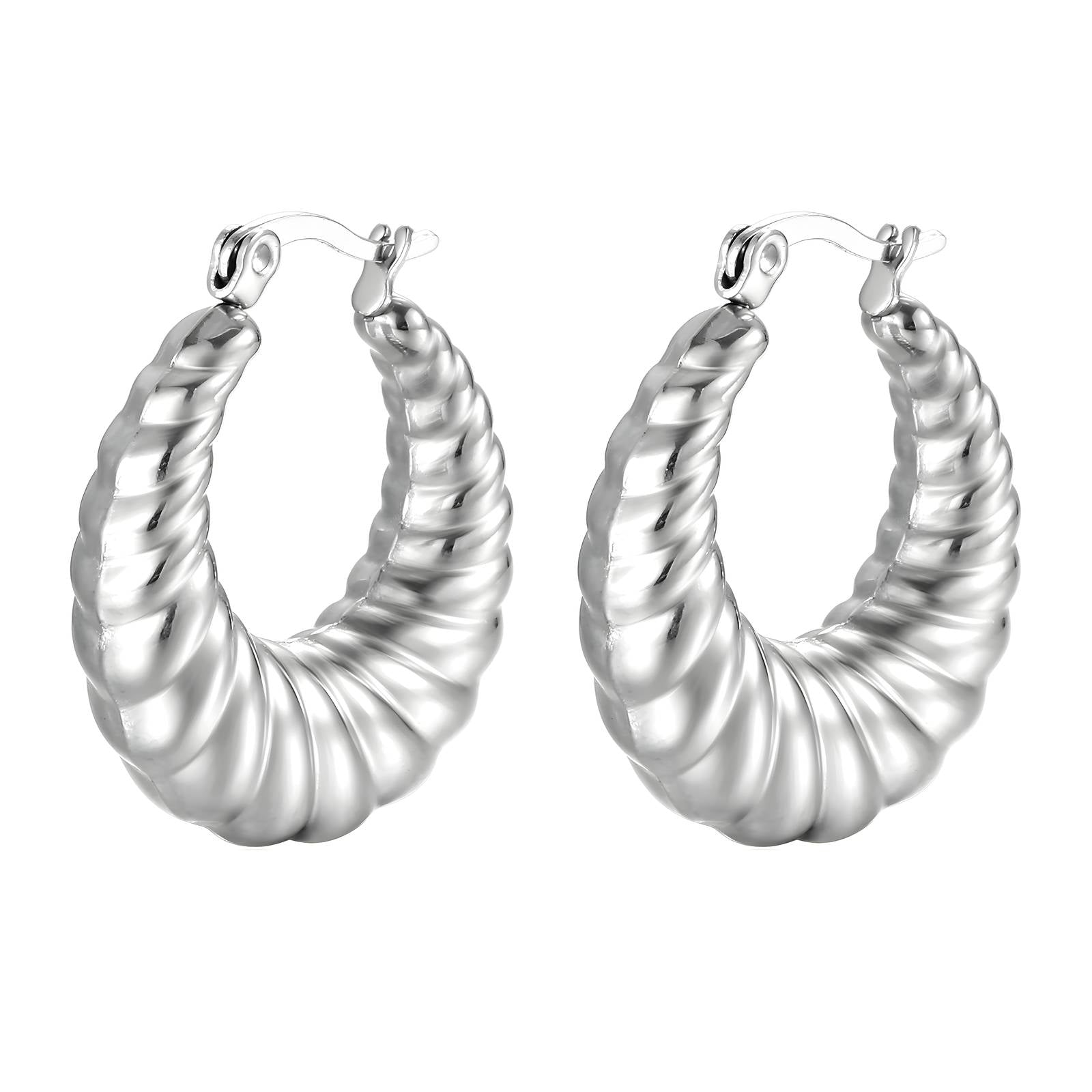 Stainless Steel Hoop  Earrings, Intensity - The Best Accessory