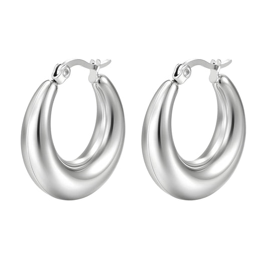 Stainless Steel Hoop  Earrings, Intensity - The Best Accessory