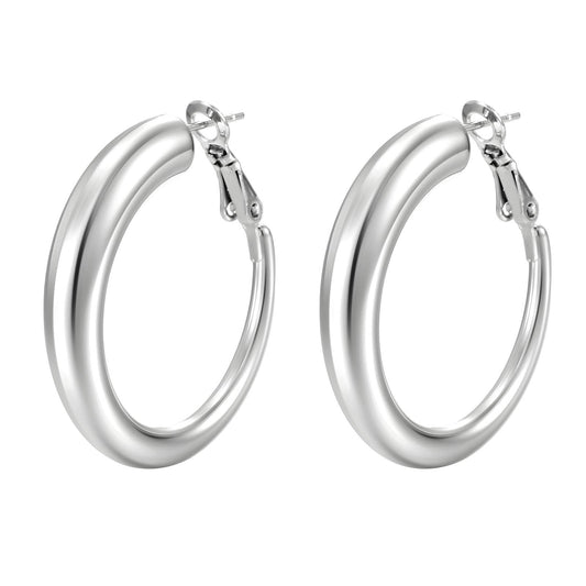 18K Gold Plated Stainless Steel Hoop Earrings, Intensity - The Best Accessory