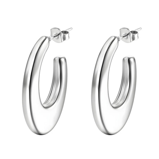 18K Gold Plated Stainless Steel Hoop Earrings, Intensity - The Best Accessory