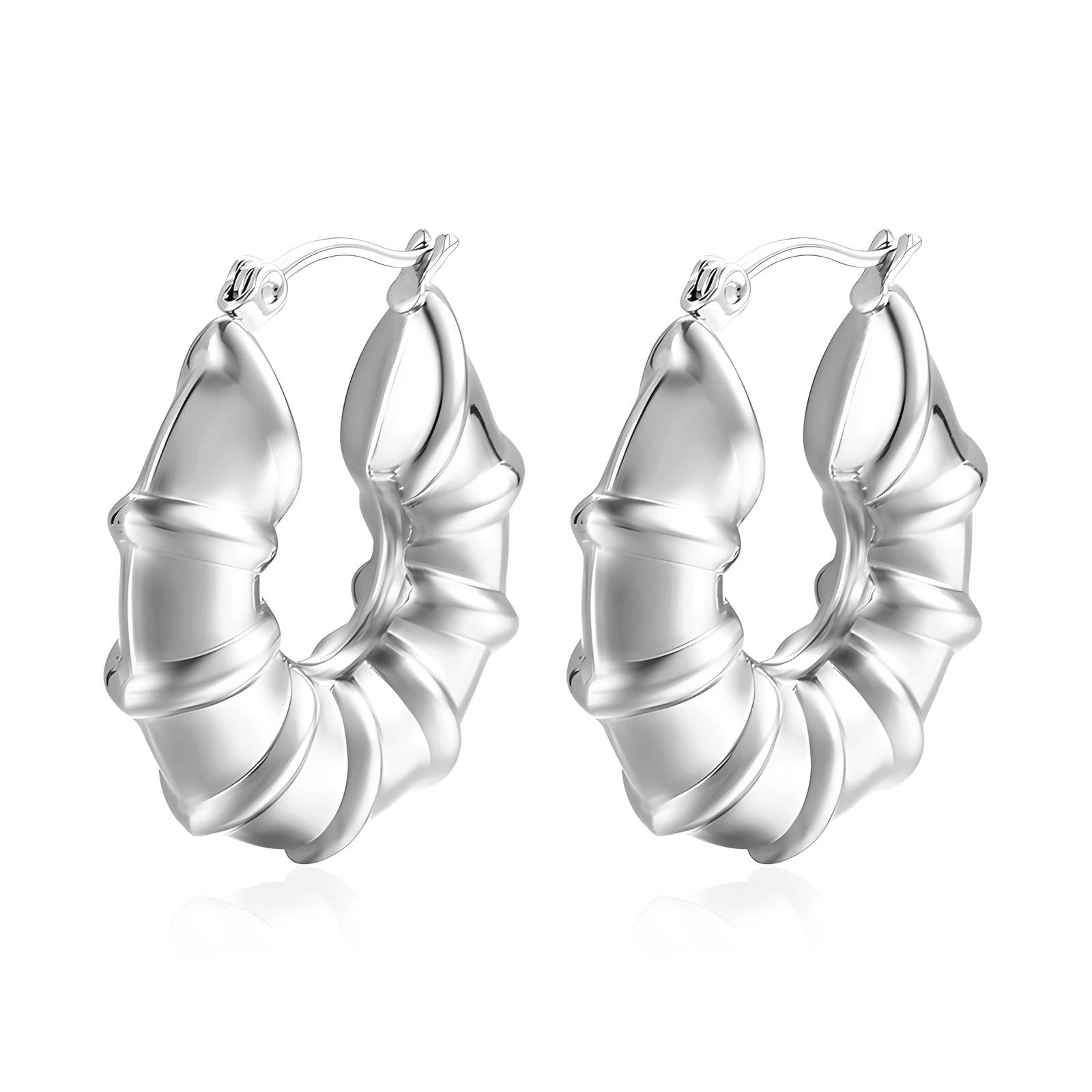Stainless Steel Hoop  Earrings, Intensity - The Best Accessory