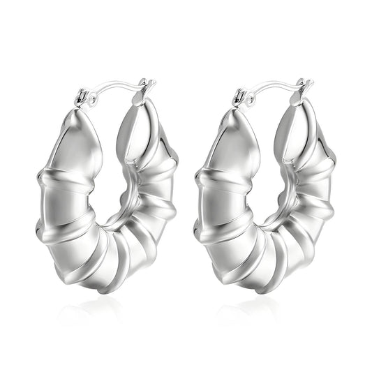 Stainless Steel Hoop  Earrings, Intensity - The Best Accessory