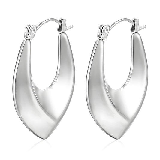 Stainless Steel Hoop  Earrings, Intensity - The Best Accessory