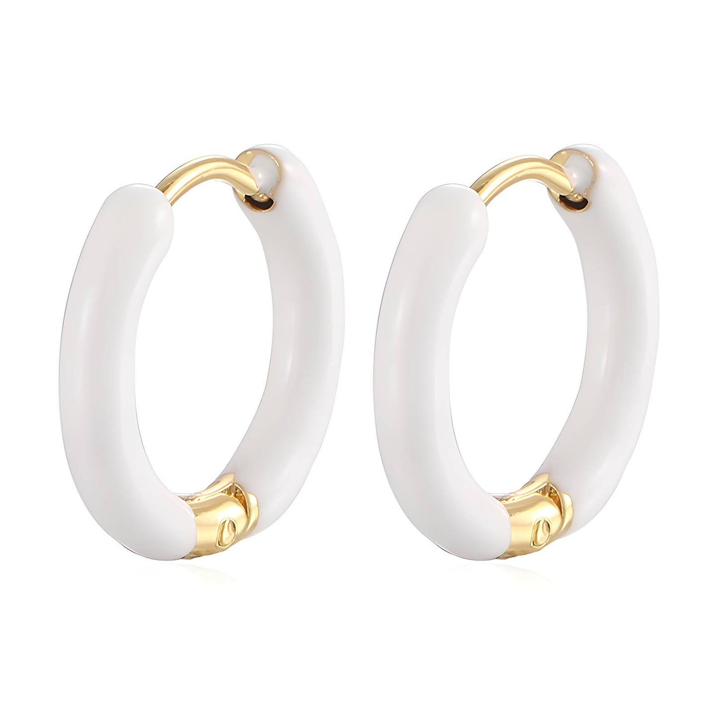 18K Gold Plated Stainless Steel Hoop Earrings, Intensity