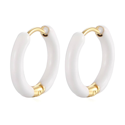 18K Gold Plated Stainless Steel Hoop Earrings, Intensity - The Best Accessory