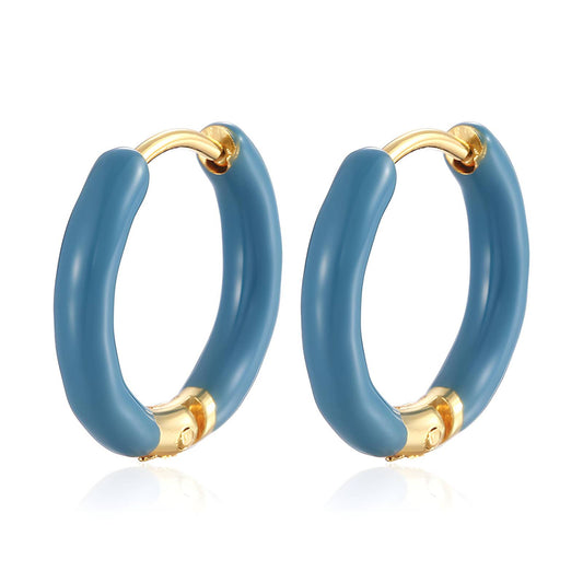 18K Gold Plated Stainless Steel Hoop Earrings, Intensity - The Best Accessory